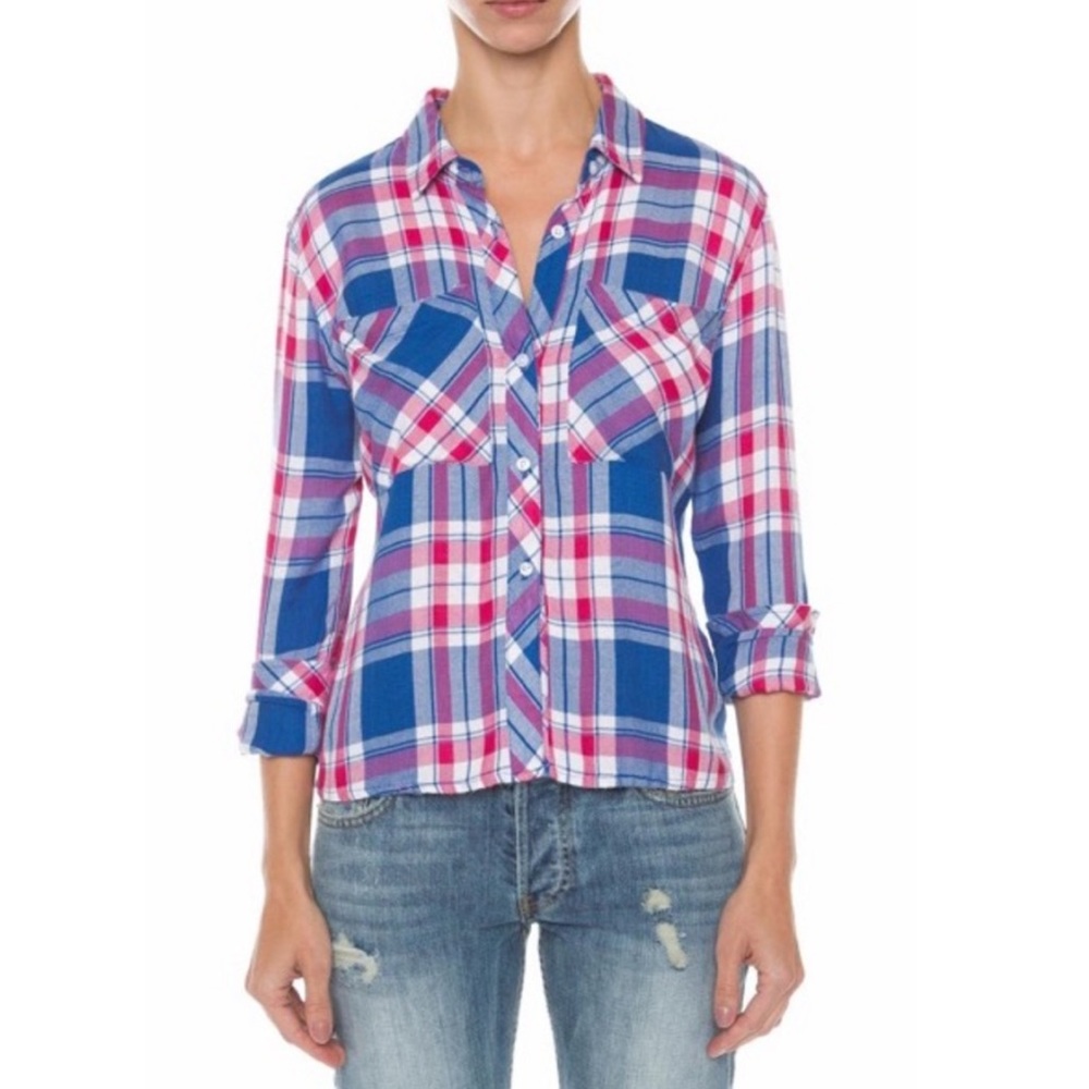 Rails ‘Dylan’ Long Sleeve Button Down Plaid Top
